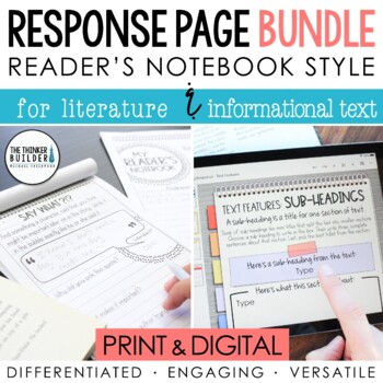 Preview of Reading Response BUNDLE (for Literature & Informational Text) *PRINT & DIGITAL*