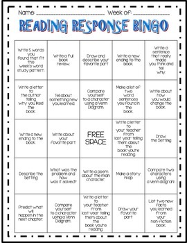 Reader's Response BINGO-Spanish & English by Inspired Bilingual