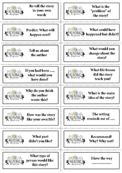 Preview of Reading Response Cards. ELA. Reading. Prompts. ESL. EFL. Primary.