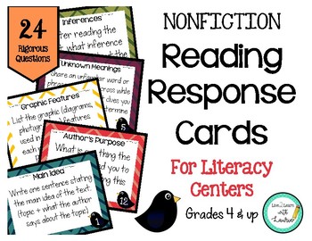 Preview of Reading Response Cards (Nonfiction)