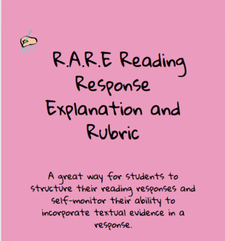 Preview of Reading Response Checklist and Rubric