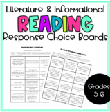 Reading Response Choice Boards