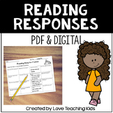 Reading Response Choice Boards Printable and for Google Cl