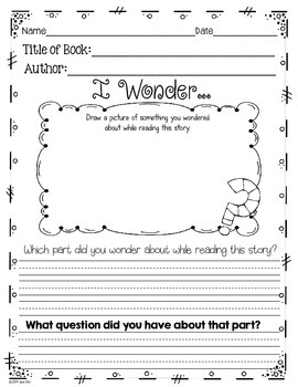 reading response freebie kindergarten to 2nd grade by kims creations