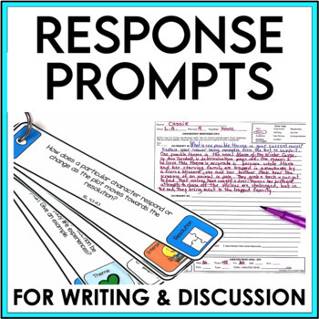 Preview of Reading Response Journal Questions & Prompts for Discussion and Reading Response