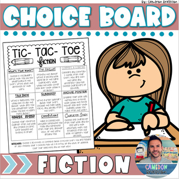 Reading Strategy Tic Tac Toe for Fiction Texts Worksheet