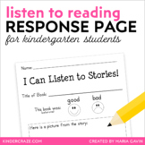 Reading Response Form for Listening Centers