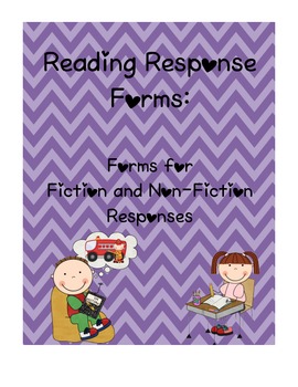 Preview of Reading Response Comprehension Forms (K-3): graphic organizers