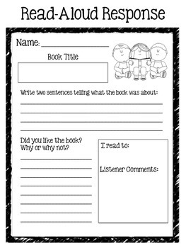 Reading Response Handout **FREEBIE** by Having a Hoot in 2nd Grade