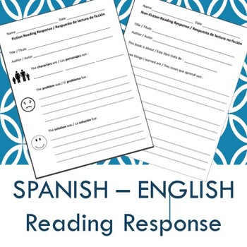 Preview of Reading Response Homework (Bilingual Spanish-English) - PDF and digital!!