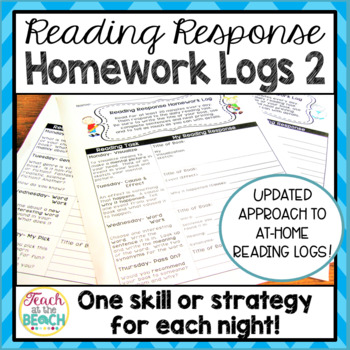Preview of Reading Response Homework Reading Logs **Version 2**