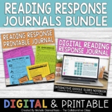 Reading Response Journal Bundle | Fiction | Print & Digita