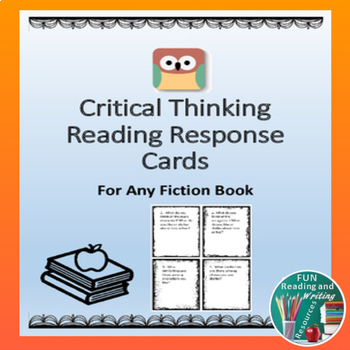 Preview of Reading Response Cards for any Novel or Short Story Printable and Easel Activity