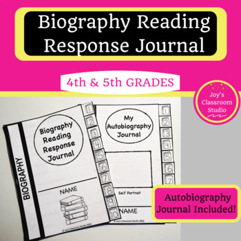 Preview of Biography Writing and Autobiography Writing Response Journals Upper Elementary