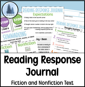 Preview of Reading Response Journal - Interactive Notebook or Packet