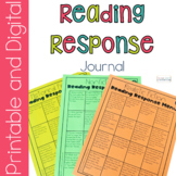Reading Response Journal | Printable and Digital Reading N