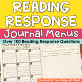 Reading Response Journal Prompts and Menu Board - Independent Reading