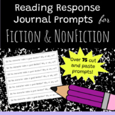 Reading Response Journal Prompts for Fiction and Non Ficti