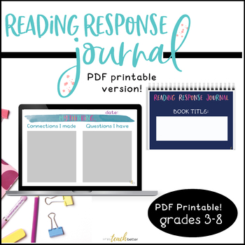 Preview of Reading Response Journal- Reading Notebook