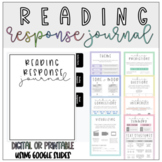 Reading Response Journal  Reading Workshop Journal Digital