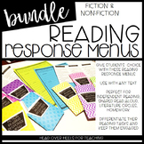 Reading Response Menus Bundle {Fiction & Non-Fiction} (Common Core Aligned)