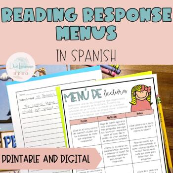 English & Spanish Reading Response Menus by Genre - Bilingual Reading  Response