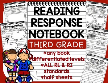 Preview of Reading Response Booklet for *ANY BOOK* Novel Study