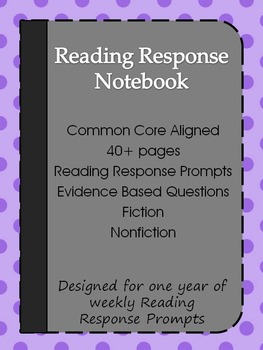 Preview of Reading Response Notebook : Fiction and Nonfiction Writing Prompts