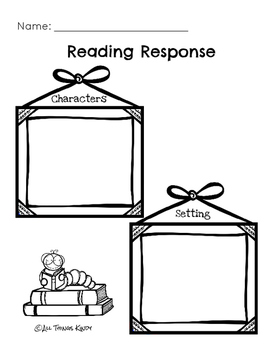 Reading Response Pages by Wonder Well | Teachers Pay Teachers