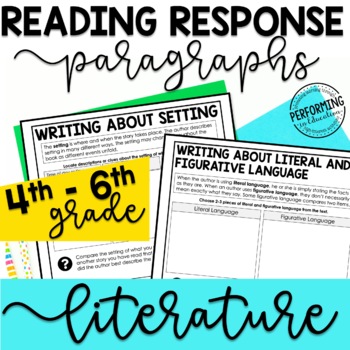 Preview of Reading Response Paragraphs: Editable Organizers For Every Literature Standard
