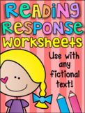Guided Reading Response Printable Worksheet Pack - ANY FIC