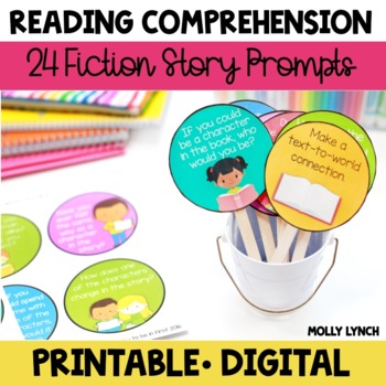 Preview of Reading Response Prompts for Reading Comprehension | Story Sticks K, 1st & 2nd