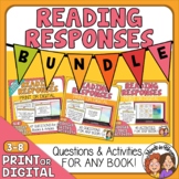 Reading Response Question Cards Bundle for Any Book Print 