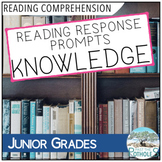 Reading Response Prompts - KNOWLEDGE Questions Critical Th