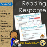 Reading Response Questions for a Variety of Texts with Blo