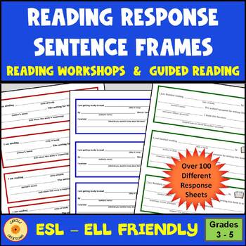 Preview of Reading Response Sentence Frames Workshops Guided Reading ESL ELL
