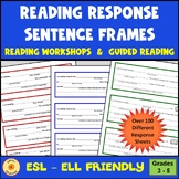 Reading Response Sentence Frames Workshops Guided Reading ESL ELL