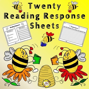 Preview of Reading Response Worksheets for Reading Workshop (Bee Theme)