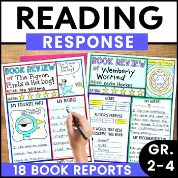 Preview of Reading Response Sheets, Book Report Templates, Book Review, Graphic Organizers