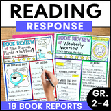 Reading Response Sheets, Book Report Templates, Book Revie