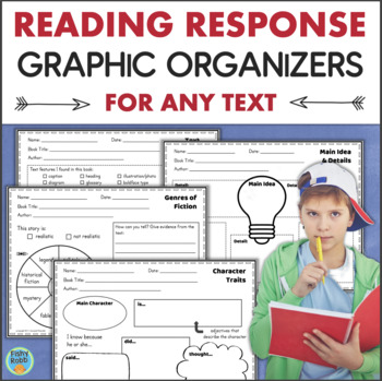 Preview of Reading Response Sheets Activities Prompts Graphic Organizers for Any Text