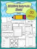 Reading Response Sheets:Story Maps for ANY BOOK!