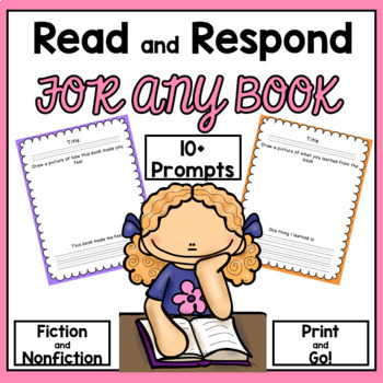 Preview of Reading Response Sheets for ANY TEXT with Writing About Reading Prompts