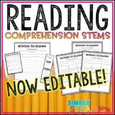 Reading Response Sheets for Any Book {EDITABLE} | Reading 