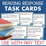 Reading Response ELA Literacy Task Cards Comprehension Que