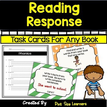 Preview of Reading Response Activities and Task Cards |  FOR ANY BOOK!