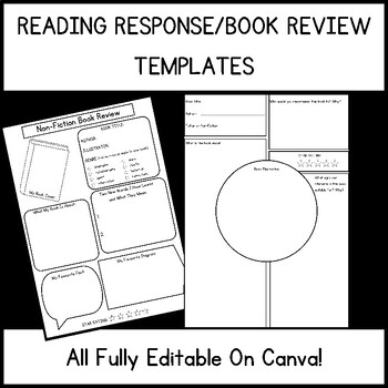 Preview of Reading Response Templates