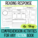 Reading Response Worksheets, Activities - Any Fiction Book