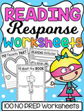 Reading Response Worksheets - Graphic Organizers and Printables