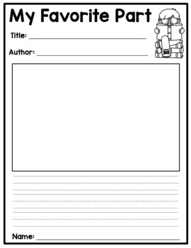 Reading Response Worksheets - Listening Center or Reading Groups